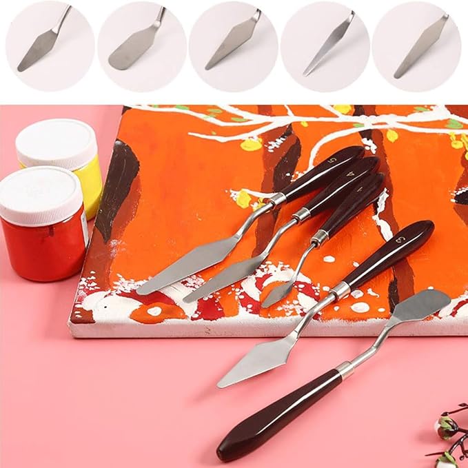 18 Piece Painting Knives Stainless Steel Spatula Palette Knife Professional - Image 4