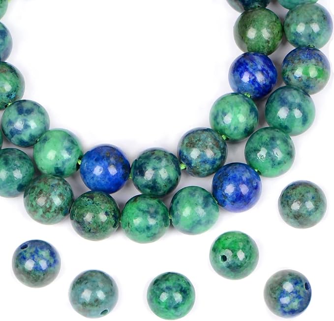AD Beads Natural Gemstone Round Loose Beads 15" by ADBeads