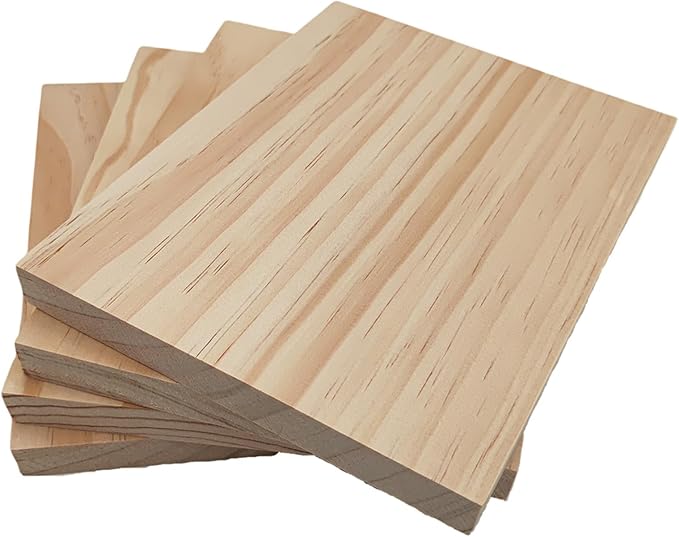 4PCS Rectangle Wood Boards Unfinished Wood Blocks - Image 5