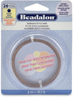 Beadalon German Style Wrapping Wire, Antique Brass Color, 20 Gauge, 6 m / 19.7 by Beadalon