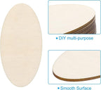 PATIKIL 60x30x1.7mm Wood Pieces, 60 Pack Unfinished Oval Wood Shapes Blank - Image 4