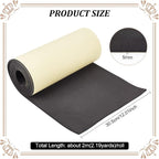 BENECREAT 78.7x12 inch Black Self-Adhesive EVA Foam Roll, 5mm Thick Sticky - Image 2