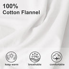 59”W Cotton Flannel Fabric, Super Soft 150GSM, Medium Weight Solid Arts & - Image 4