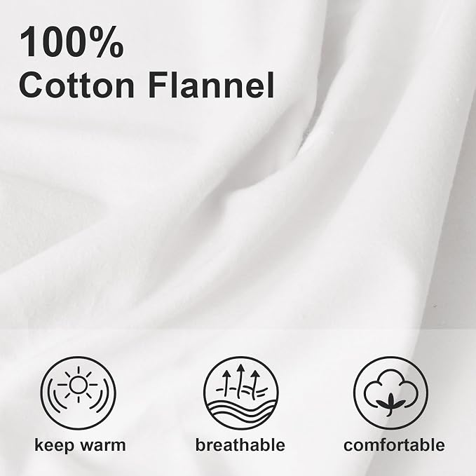 59”W Cotton Flannel Fabric, Super Soft 150GSM, Medium Weight Solid Arts & - Image 4