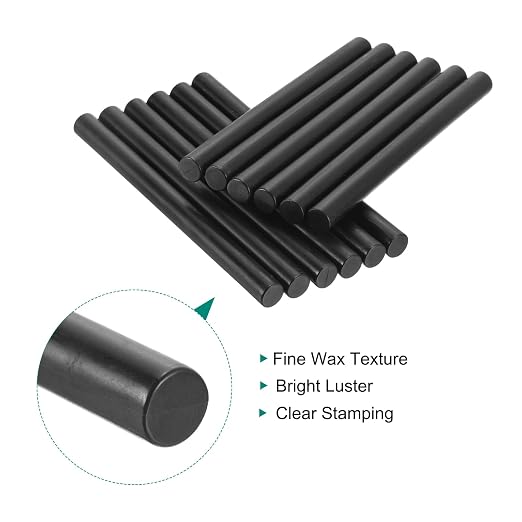 MECCANIXITY 12 Pcs Black Cylinder Sealing Wax Stick Glue Gun Wax Seal Rod Craft - Image 3