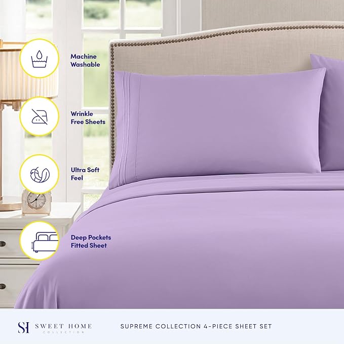 Twin Sheets - Breathable Luxury Sheets - 1800 Supreme Collection Extra Soft - Image 2