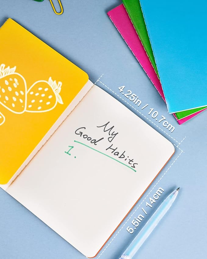 Dynta Small Notebook Bulk 60 Packs A6 Mini Sketchbooks Blank Page Colorful Cover - Image 4