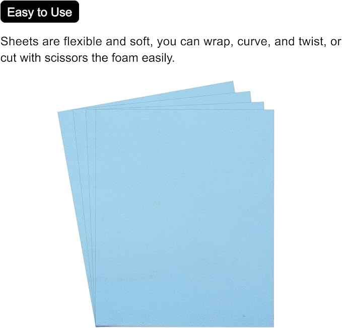 MECCANIXITY EVA Foam Sheets Light Blue 19.7 Inch x 35.4 Inch 1mm Thick Crafts - Image 4