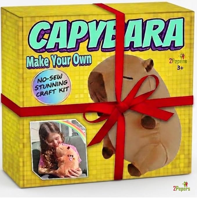 Make Your Own Capybara Toy, DIY Plushie Craft Kit, No-Sew Stuffed Animal Kit - Image 6