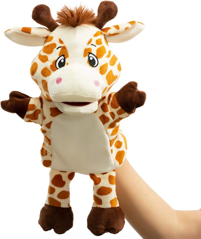 HollyHOME Animal Puppets Giraffe Hand Puppets Toys Sika Zoo Animal Puppets 14 by HollyHOME