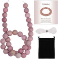 10mm Matte Pink Rhodochrosite Bead, 15-Inch Matte Round Loose Stone Beads by THRELE