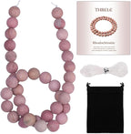 10mm Matte Pink Rhodochrosite Bead, 15-Inch Matte Round Loose Stone Beads by THRELE