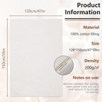 Natural Cotton Batting, Cotton Quilting Batting, 47 x 59 Inch Natural Cotton - Image 2