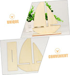 Lurrose 12pcs Wood Painting Toys Painting Clay Base Unfinished Wooden Craft - Image 8