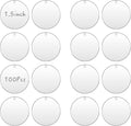 1.5 inch Clear Small Circles Acrylic Blank | 100 Pcs，2mm Thick, by Senbota