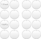 1.5 inch Clear Small Circles Acrylic Blank | 100 Pcs，2mm Thick, by Senbota