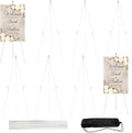 JEAWIWI 8PCS White Easel Stand for Wedding Sign Stand, 65 Inch Adjustable Metal by JEAWIWI