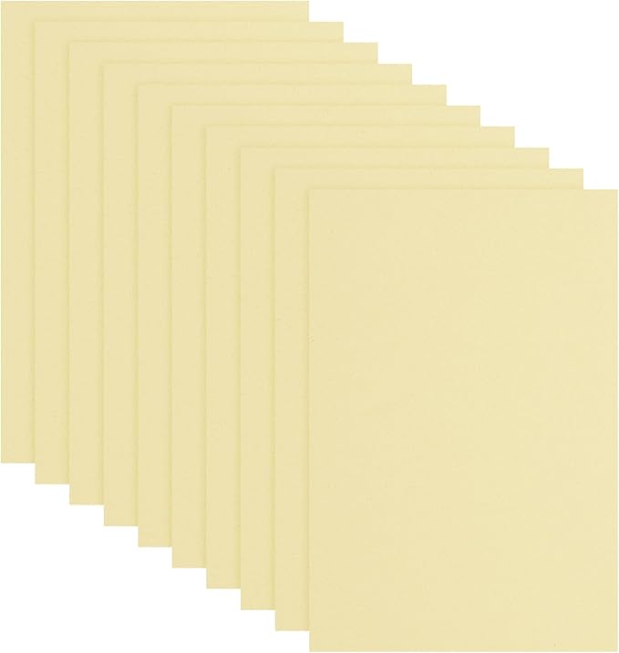uxcell 10 Pcs Light Yellow EVA A4 Foam Sheets Crafts, 12 x 8 Inch Foam Paper by uxcell