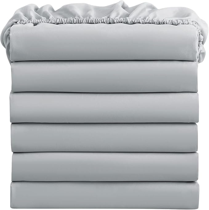 FreshCulture Full Fitted Sheets, Bulk Pack of 6, Deep Pocket, Soft Microfiber by FreshCulture