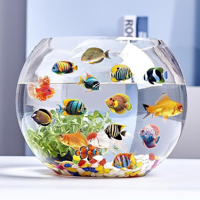 50PCS Clear Tropical Marine Life Ocean Stickers PET Fish Aesthetic Sticker - Image 5