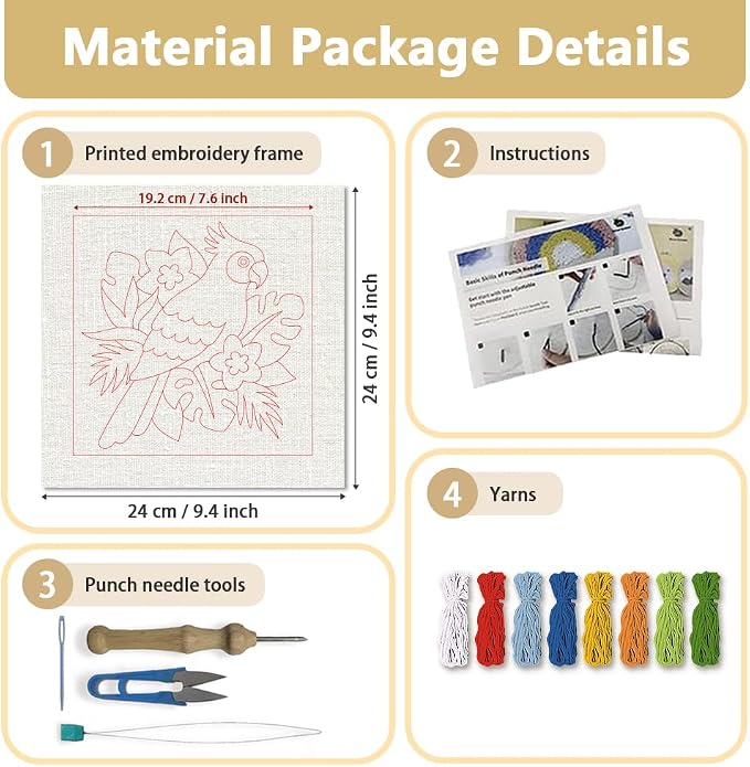 DOODLREAM Tropical Parrot Needle Kit - Image 2