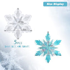 Sakolla 5 Pieces Christmas Silicone Resin Molds 3D Snowflake Molds Silicone - Image 2