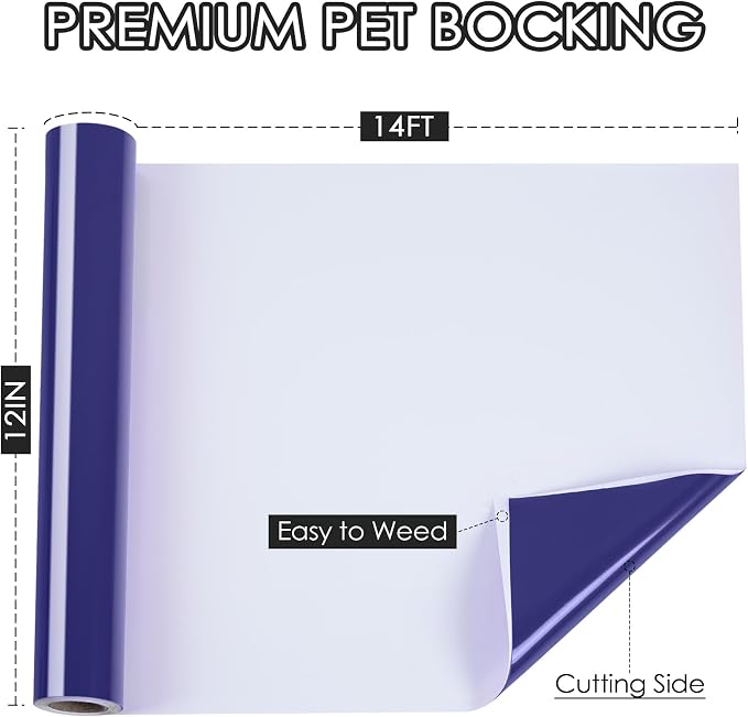 TORC Navy Blue Permanent Vinyl 12" x 14 FT Glossy Navy Adhesive Vinyl Roll - Image 2