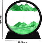 rysnwsu 3D Dynamic Sand Art Liquid Motion, Moving Sand Art Picture Round Glass - Image 2