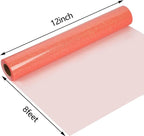 guangyintong Glow Glitter Orange Red Heat Transfer Vinyl HTV Rolls, Glitter HTV - Image 7