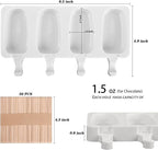 Sakolla 2 Pack 4 Cavity Mini Popsicle Silicone Molds - Image 2
