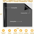 HTVRONT Black Heat Transfer Vinyl - Image 2