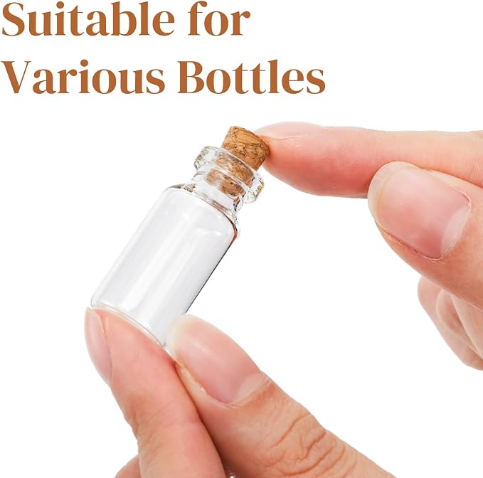 Eorbow 500 Packs Small Cork Stoppers, Mini Tapered Bottle Plugs, Reusable Glass - Image 4