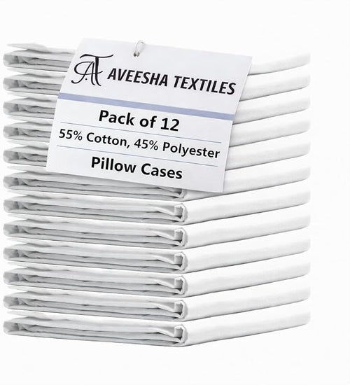 Aveesha 12 Pack Poly Cotton Pillow Cases by Aveesha