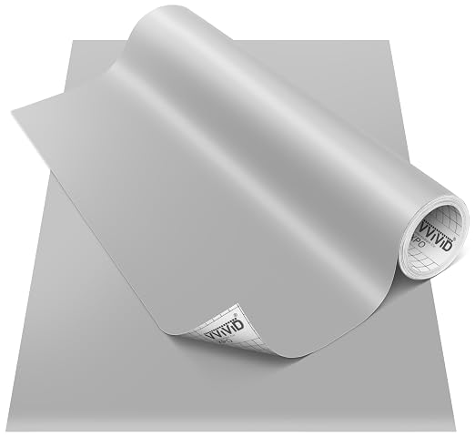 VViViD DECO65 Matte Pastel Middle Grey Permanent Adhesive Craft Vinyl by VVIVIDVINYL