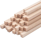 Balsa Wood Sticks Balsa Wood Strips 5/16" x 12", Unfinished Dowel Rods by Coowayze