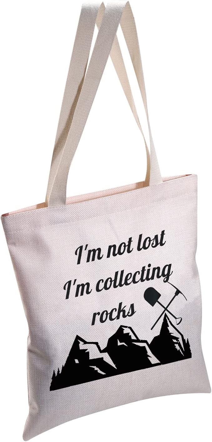 MBMSO Rock Collector Tote Bag Geologist Gifts I'm Not Lost I'm Collecting Rocks - Image 3