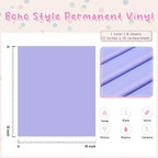 Tintnut Boho Permanent Vinyl 8 Sheets 12x10in Pastel Purple Adhesive Vinyl | - Image 2