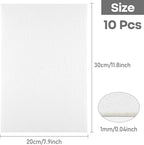 CHRORINE 10 Pcs White Felt Fabric Sheets Self Adhesive Felt Sheets 8 x 12 - Image 2