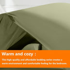 TAIMIT Olive Green Twin Size Comforter Set - Image 2