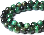 Natural Green Tiger Eye Stone Beads Round Loose Beads Energy Gemstone Healing - Image 4