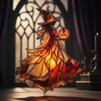 Autumn Witch Acrylic Suncatcher - Image 4