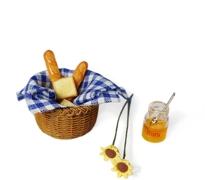 Miniature Food Dollhouse Accessories Garden Decor 1:12 Scale Bread Honey Picnic by Cuteminifulfillsallyourfantasiesabouttheminihomeinyourdreams