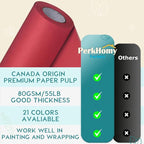 PerkHomy Red Kraft Paper Roll 36" x 3 - Image 2