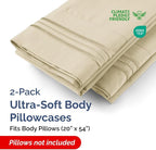 Body Pillowcases Set of 2-20x54 Long Body Pillow Case - Image 2
