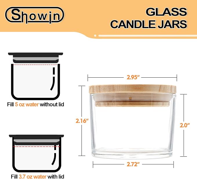 SHOWIN Thick Candle Jars for Making Candles 16 Pcs, 4 OZ Empty Jars - Image 4
