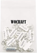 WOCRAFT 20pcs Craft Supplies Handmade Inspiration Words Dangle Charms Pendant - Image 5