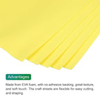 MECCANIXITY EVA Foam Sheets Bright Yellow 35.4 Inch x 19.7 Inch 2mm Thick - Image 4