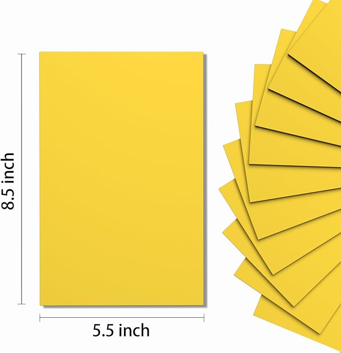 Do²ping Yellow Foam Sheets Crafts, 8.5x5.5 Inch Eva Craft Foam Paper - Image 2