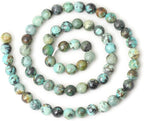 60PCS 6mm Natural African Turquoise Stone Gemstone Round Loose Beads - Image 2