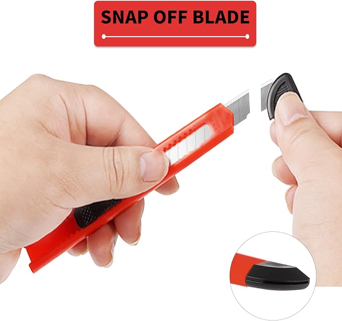 8 Pack Utility Knife Box Cutters Box Cutter Retractable, Compact Utility Knives - Image 2